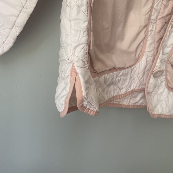 Free Assembly Women's Quilted‎ Cinched Waist Liner Jacket Mauve Chalk Size Med - Picture 8 of 16